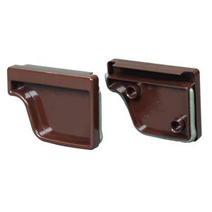 Amerimax 5 in. L Brown Vinyl K Gutter End Cap Set