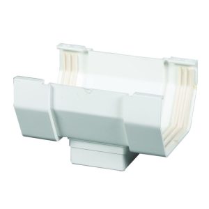 Amerimax 6.25 in. H X 5 in. W X 9 in. L White Vinyl U Gutter Drop Outlet