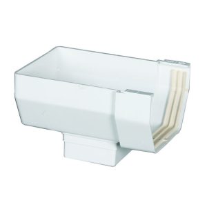 Amerimax 3.5 in. H X 5 in. W X 9 in. L White Vinyl K Gutter Outlet