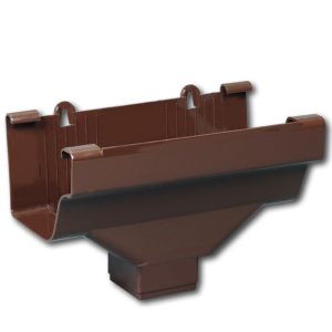 Amerimax 9 in. H X 6.25 in. W X 9 in. L Brown Vinyl K Gutter Drop Outlet