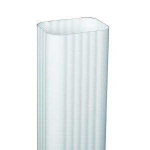 Amerimax 3 in. H X 4 in. W X 120 in. L White Vinyl K Downspout