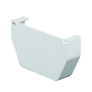 Amerimax 5.8 in. H X 4.5 in. W X 5 in. L White Vinyl U Gutter End Cap