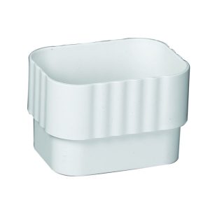 Amerimax 2.38 in. H X 3.25 in. W X 4.25 in. L White Vinyl K Downspout Connector