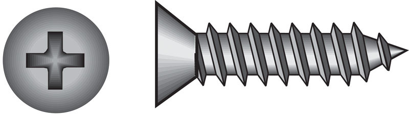 Hillman No. 8 X 2 in. L Phillips Flat Head Sheet Metal Screws 100 pk