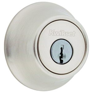 Kwikset Satin Nickel Metal Deadbolt