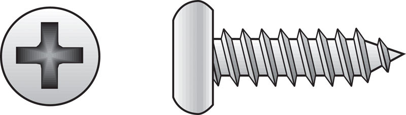 Hillman No. 12 X 1-1/2 in. L Phillips Pan Head Sheet Metal Screws 100 pk