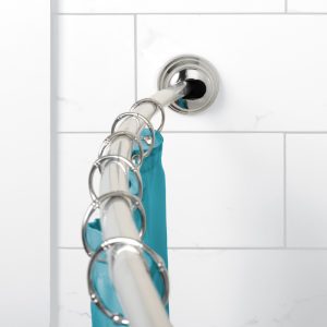 Zenith Products Adjustable Curved Shower Rod 72 in. L Chrome Silver