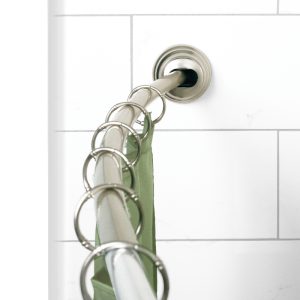 Zenith Products Curved Shower Rod 72 in. L Satin Brushed Silver