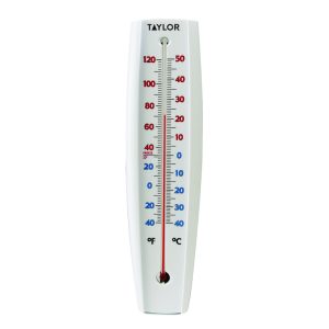 Taylor Jumbo Size Tube Thermometer Plastic White 14.75 in.