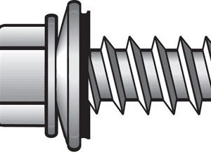 Hillman No. 10 X 1-1/2 in. L Hex Hex Head Screws w/Washers 100 pk