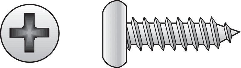 Hillman No. 14 X 2-1/2 in. L Phillips Pan Head Sheet Metal Screws 100 pk