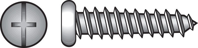 Hillman No. 14 X 1-1/2 in. L Phillips/Slotted Pan Head Sheet Metal Screws 100 pk