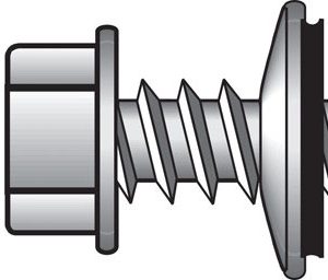 Hillman No. 12-14 X 1-1/2 in. L Hex Hex Washer Head Self- Drilling Screws 100 pk