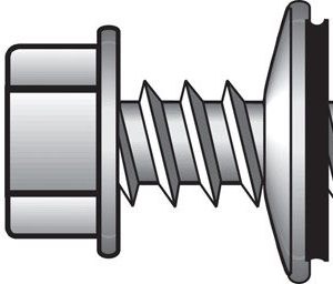 Hillman 1/4 Sizes X 1 in. L Hex Hex Washer Head Self- Drilling Screws 100 pk