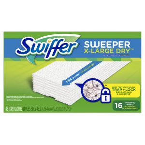 Swiffer Sweeper XL 16.5 in. W X 5.4 in. L Swiffer Sweeper XL Dry Microfiber Dust Mop Refill 16 pk