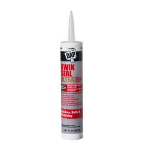 DAP Kwik Seal Ultra Clear Siliconized Acrylic Kitchen and Bath Sealant 10.1 oz