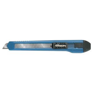 Allway 5 in. Retractable Snap-Off Utility Knife Blue 1 pk