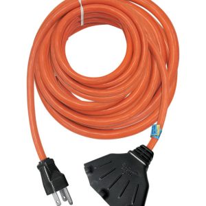 Projex Indoor or Outdoor 100 ft. L Orange Triple Outlet Cord 14/3