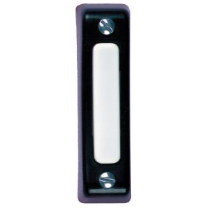 Heath Zenith Black Plastic Wired Pushbutton Doorbell