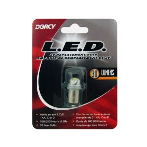 Dorcy LED Flashlight Bulb 3 V Bayonet Base